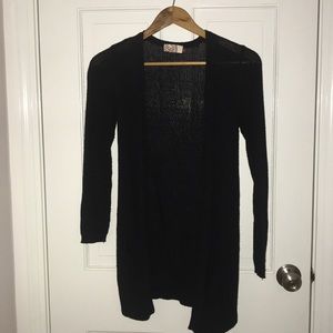 Knit black open cardigan